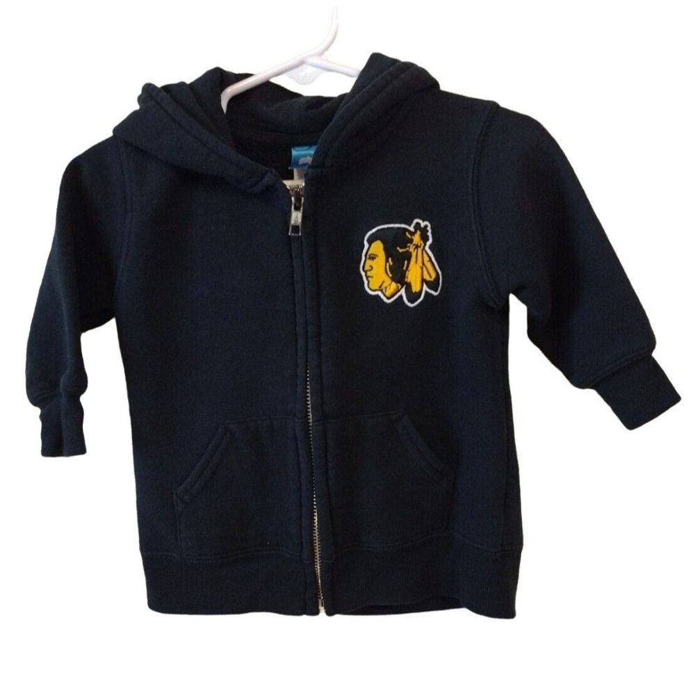 Precious Cargo Black Hooded Zip Up Sweatshirt Boys 18 Months